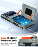 LeYi for iPhone 17 Pro Max Cases Clear Wallet Credit Card Holder Cover Women i Phone 17pro Promax Funda para iPhone17 Maxcase Military Grade Drop Proof Men Hard Estuche iohone 17promax