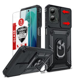LeYi for Motorola Moto G 5G 2024 Case: with Slide Camera Cover and Screen Protector, Heavy Duty Shockproof Rugged Cell Phone Cover with Magnetic Ring Kickstand Funda para Moto G 2024 Case