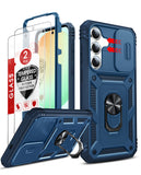 LeYi for Samsung Galaxy S25-FE Case: 2 Packs Screen Protector, Samsung Galaxy S25 FE Phone Case Camera Cover, Military-Grade S25FE Protection