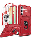 LeYi for Samsung Galaxy S25-FE Case: 2 Packs Screen Protector, Samsung Galaxy S25 FE Phone Case Camera Cover, Military-Grade S25FE Protection