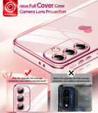 LeYi for Galaxy S24-FE Case: Tempered Glass Screen Protector 2 Pcs,Full Camera Lens Protection, Love Heart Plating Luxury Shockproof Phone Case Funda para