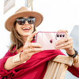 LeYi for Galaxy S24-FE Case: Tempered Glass Screen Protector 2 Pcs,Full Camera Lens Protection, Love Heart Plating Luxury Shockproof Phone Case Funda para