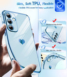 LeYi for Galaxy S24-FE Case: Tempered Glass Screen Protector 2 Pcs,Full Camera Lens Protection, Love Heart Plating Luxury Shockproof Phone Case Funda para