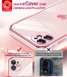 LeYi for iPhone-11 Phone Case: 2 Pack Screen Protector, Wireless Charging, Full Camera Lens Protection, Love Heart Plating Women Cute Luxury Shockproof Cover