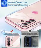 LeYi for Samsung Galaxy A17 5G Case with Full Camera Lens Protection,Love Heart Plating Girly Women Cute Luxury Soft TPU Shockproof Case