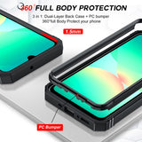 LeYi for Samsung Galaxy A26 5G Phone Case: 2 X Screen Protector, Military-Grade, Magnetic Stand & Slide Camera Cover