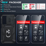 LeYi for Samsung Galaxy A26 5G Phone Case: 2 X Screen Protector, Military-Grade, Magnetic Stand & Slide Camera Cover