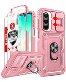 LeYi for Samsung Galaxy A26 5G Phone Case: 2 X Screen Protector, Military-Grade, Magnetic Stand & Slide Camera Cover