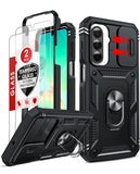 LeYi for Samsung Galaxy A26 5G Phone Case: 2 X Screen Protector, Military-Grade, Magnetic Stand & Slide Camera Cover