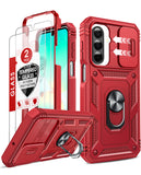 LeYi for Samsung Galaxy A26 5G Phone Case: 2 X Screen Protector, Military-Grade, Magnetic Stand & Slide Camera Cover