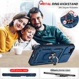 LeYi iPhone SE 3rd/ 2nd Generation Case: 7/8/ SE 2022 2020 Phone Cover with Slide Camera Cover+ 2pcs Tempered Glass Screen Protector, Full Body Case with Kickstand for SE