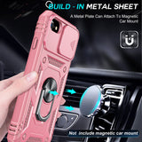 LeYi iPhone SE 3rd/ 2nd Generation Case: 7/8/ SE 2022 2020 Phone Cover with Slide Camera Cover+ 2pcs Tempered Glass Screen Protector, Full Body Case with Kickstand for SE