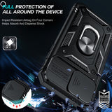 LeYi iPhone SE 3rd/ 2nd Generation Case: 7/8/ SE 2022 2020 Phone Cover with Slide Camera Cover+ 2pcs Tempered Glass Screen Protector, Full Body Case with Kickstand for SE