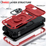 LeYi iPhone SE 3rd/ 2nd Generation Case: 7/8/ SE 2022 2020 Phone Cover with Slide Camera Cover+ 2pcs Tempered Glass Screen Protector, Full Body Case with Kickstand for SE