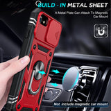 LeYi iPhone SE 3rd/ 2nd Generation Case: 7/8/ SE 2022 2020 Phone Cover with Slide Camera Cover+ 2pcs Tempered Glass Screen Protector, Full Body Case with Kickstand for SE