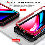 LeYi iPhone SE 3rd/ 2nd Generation Case: 7/8/ SE 2022 2020 Phone Cover with Slide Camera Cover+ 2pcs Tempered Glass Screen Protector, Full Body Case with Kickstand for SE