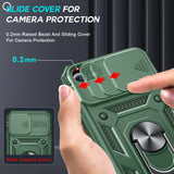 LeYi iPhone SE 3rd/ 2nd Generation Case: 7/8/ SE 2022 2020 Phone Cover with Slide Camera Cover+ 2pcs Tempered Glass Screen Protector, Full Body Case with Kickstand for SE