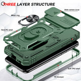 LeYi iPhone SE 3rd/ 2nd Generation Case: 7/8/ SE 2022 2020 Phone Cover with Slide Camera Cover+ 2pcs Tempered Glass Screen Protector, Full Body Case with Kickstand for SE