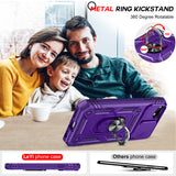 LeYi iPhone SE 3rd/ 2nd Generation Case: 7/8/ SE 2022 2020 Phone Cover with Slide Camera Cover+ 2pcs Tempered Glass Screen Protector, Full Body Case with Kickstand for SE