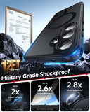 LeYi for Samsung Galaxy S25-FE Case: Compatible with Mag-Safe with Screen Protector, Military-Grade Matte Translucent Soft-Touch Skin Funda para S25FE S 25 FE