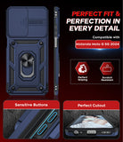 LeYi for Motorola Moto G 5G 2024 Case: with Slide Camera Cover and Screen Protector, Heavy Duty Shockproof Rugged Cell Phone Cover with Magnetic Ring Kickstand Funda para Moto G 2024 Case