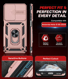 LeYi for Motorola Moto G 5G 2024 Case: with Slide Camera Cover and Screen Protector, Heavy Duty Shockproof Rugged Cell Phone Cover with Magnetic Ring Kickstand Funda para Moto G 2024 Case