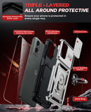 LeYi for Motorola Moto G 5G 2024 Case: with Slide Camera Cover and Screen Protector, Heavy Duty Shockproof Rugged Cell Phone Cover with Magnetic Ring Kickstand Funda para Moto G 2024 Case