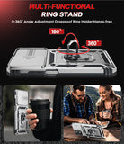 LeYi for Motorola Moto G 5G 2024 Case: with Slide Camera Cover and Screen Protector, Heavy Duty Shockproof Rugged Cell Phone Cover with Magnetic Ring Kickstand Funda para Moto G 2024 Case