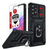 LeYi for Samsung Galaxy A53-5G Phone Case: Samsung A53 Phone Case with Slide Camera Cover + Screen Protector, Military-Grade Heavy Duty Cell Android Cover Magnetic Ring Holder Stand para A 53