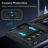 LeYi for Samsung Galaxy A53-5G Phone Case: Samsung A53 Phone Case with Slide Camera Cover + Screen Protector, Military-Grade Heavy Duty Cell Android Cover Magnetic Ring Holder Stand para A 53