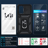 LeYi for Samsung Galaxy A53-5G Phone Case: Samsung A53 Phone Case with Slide Camera Cover + Screen Protector, Military-Grade Heavy Duty Cell Android Cover Magnetic Ring Holder Stand para A 53