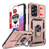 LeYi for Samsung Galaxy A53-5G Phone Case: Samsung A53 Phone Case with Slide Camera Cover + Screen Protector, Military-Grade Heavy Duty Cell Android Cover Magnetic Ring Holder Stand para A 53