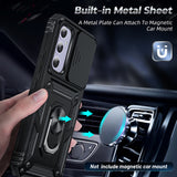 LeYi for Galaxy A54-5G Phone Case: Samsung A54 5G Case with Slide Camera Cover + Glass Screen Protector, Heavy Duty Protective Magnetic Ring Holder Stand Cell Mobile Case Cover A 54 Unlocked