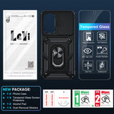 LeYi for Galaxy A54-5G Phone Case: Samsung A54 5G Case with Slide Camera Cover + Glass Screen Protector, Heavy Duty Protective Magnetic Ring Holder Stand Cell Mobile Case Cover A 54 Unlocked