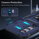 LeYi for Galaxy A54-5G Phone Case: Samsung A54 5G Case with Slide Camera Cover + Glass Screen Protector, Heavy Duty Protective Magnetic Ring Holder Stand Cell Mobile Case Cover A 54 Unlocked