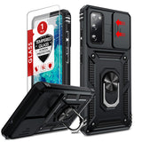 LeYi for Samsung Galaxy S20-FE Case:NOT Fit S20, Galaxy S20 FE 5G Case with Camera Cover+Glass Screen Protector, Heavy Duty Rugged Cell Android Cover Funda para Ring Stand S20FE Phone