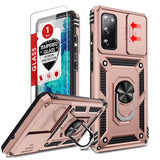 LeYi for Samsung Galaxy S20-FE Case:NOT Fit S20, Galaxy S20 FE 5G Case with Camera Cover+Glass Screen Protector, Heavy Duty Rugged Cell Android Cover Funda para Ring Stand S20FE Phone