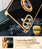 LeYi for Samsung Galaxy S25-FE Case: 2 Pack Screen Protector and 360¡ã Rotatable Ring Holder Magnetic Kickstand, Plating Rose Gold Edge Cell Basic Funda para S25FE