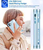 LeYi for iPhone-11 Phone Case: 2 Pack Screen Protector, Wireless Charging, Full Camera Lens Protection, Love Heart Plating Women Cute Luxury Shockproof Cover