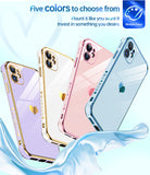 LeYi for iPhone-11 Phone Case: 2 Pack Screen Protector, Wireless Charging, Full Camera Lens Protection, Love Heart Plating Women Cute Luxury Shockproof Cover