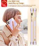 LeYi for iPhone-11 Phone Case: 2 Pack Screen Protector, Wireless Charging, Full Camera Lens Protection, Love Heart Plating Women Cute Luxury Shockproof Cover