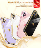 LeYi for iPhone-11 Phone Case: 2 Pack Screen Protector, Wireless Charging, Full Camera Lens Protection, Love Heart Plating Women Cute Luxury Shockproof Cover