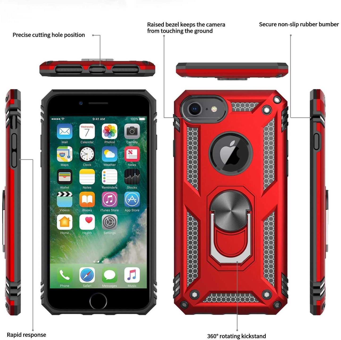 #color_iPhone678Case Red