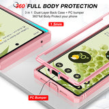 LeYi for Google Pixel 6 Case: Slide Camera Cover + [2 Packs] Tempered Glass Screen Protector, Full Body Military-Grade Heavy Duty Shockproof Ring Holder Stand Case