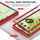 LeYi for Google Pixel 6 Case: Slide Camera Cover + [2 Packs] Tempered Glass Screen Protector, Full Body Military-Grade Heavy Duty Shockproof Ring Holder Stand Case