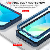 LeYi for Galaxy A16/A17-5G Phone Case: Galaxy A16/A17 5G Screen Protector [2 Packs] with Camera Cover, Military-Grade Heavy Duty Protection Cell Android Basic Funda para Samsung Galaxy A 17 5G Phone
