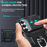 LeYi for Galaxy A16/A17-5G Phone Case: Galaxy A16/A17 5G Screen Protector [2 Packs] with Camera Cover, Military-Grade Heavy Duty Protection Cell Android Basic Funda para Samsung Galaxy A 17 5G Phone