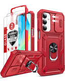 LeYi for Galaxy A16/A17-5G Phone Case: Galaxy A16/A17 5G Screen Protector [2 Packs] with Camera Cover, Military-Grade Heavy Duty Protection Cell Android Basic Funda para Samsung Galaxy A 17 5G Phone