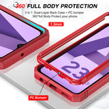 LeYi Samsung A23 Phone Case: [Screen Protector], Slide Camera Cover & Kickstand, Military-Grade Protection