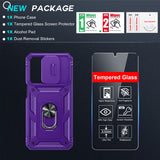 LeYi Samsung A23 Phone Case: [Screen Protector], Slide Camera Cover & Kickstand, Military-Grade Protection